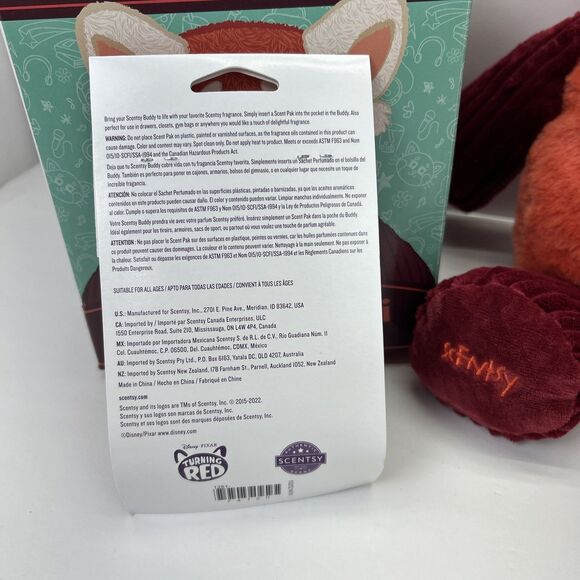 Scentsy Disney's Pixar RED PANDA MEI Scentsy Buddy Scent Pak Turning Red NIOB - Picture 3 of 12